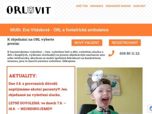 ORL a foniatrická ambulance - MUDr. Eva Vitásková