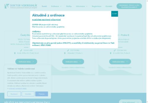 Zobrazit webové stránky Praktický lékař pro dospělé Doktor Vokrouhlík s.r.o. - MUDr. A. Frašková, MUDr. V. Vokrouhlík