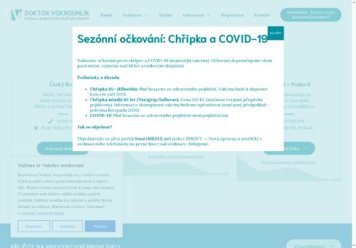 Zobrazit webové stránky Praktický lékař pro dospělé Doktor Vokrouhlík s.r.o. - MUDr. A. Frašková, MUDr. V. Vokrouhlík