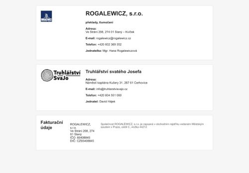 Zobrazit webové stránky ROGALEWICZ, s.r.o.