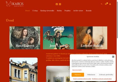 Zobrazit webové stránky Galerie Ikaros