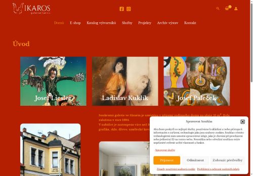 Zobrazit webové stránky Galerie Ikaros