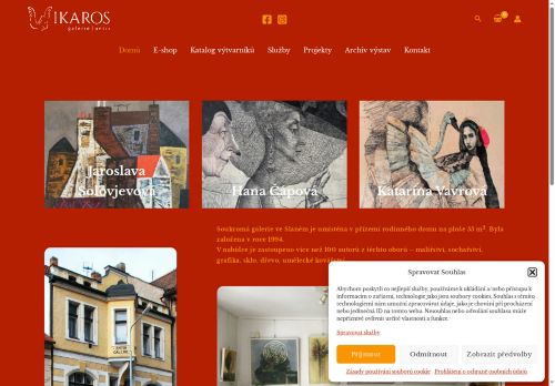 Zobrazit webové stránky Galerie Ikaros