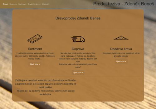 Zobrazit webové stránky Dřevoprodej Zdeněk Beneš