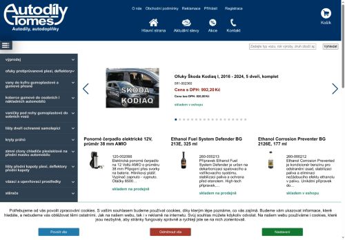 Zobrazit webové stránky Autodíly Tomeš