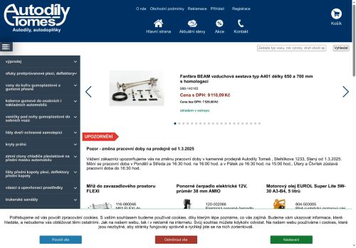 Zobrazit webové stránky Autodíly Tomeš