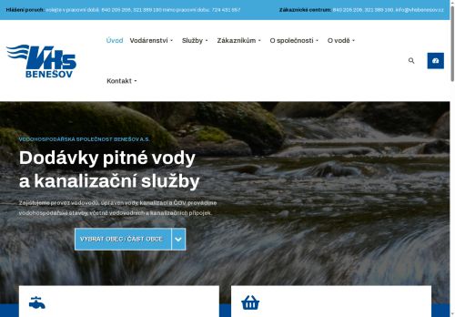 Zobrazit webové stránky Vodohospodářská společnost Benešov a.s.