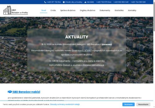 Zobrazit webové stránky Stavební bytové družstvo Benešov u Prahy
