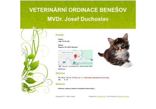 Zobrazit webové stránky Veterinární ordinace - MVDr. Josef Duchoslav