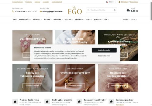 Webové stránky Ego fashion, s.r.o., Jihlava