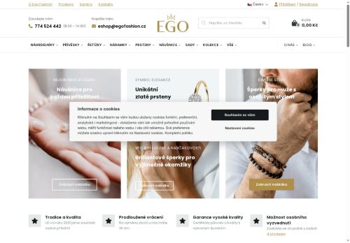 Webové stránky Ego fashion, s.r.o., Jihlava