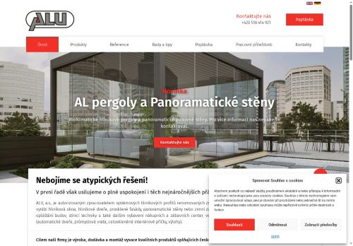 Webové stránky ALU, a.s., Černá Hora