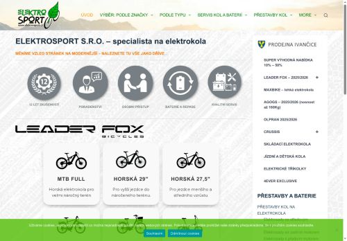 Zobrazit webové stránky Elektrokola Ivančice - Elektrosport s.r.o.