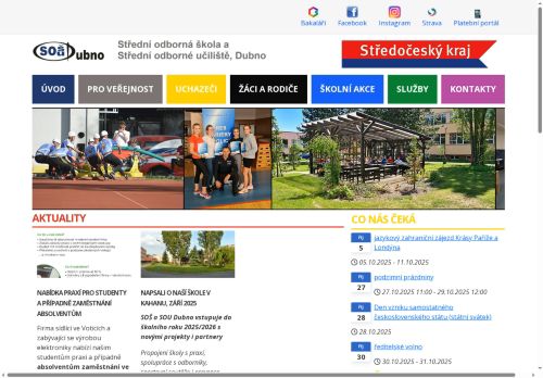 Webové stránky Střední odborná škola a Střední odborné učiliště, Dubno, Dubno