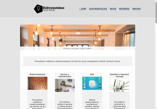 Zobrazit webové stránky Elektroinstalace Pavel Novák