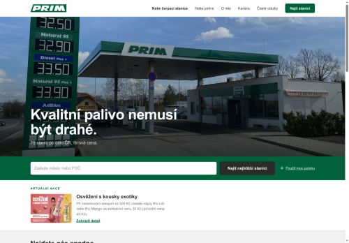 Zobrazit webové stránky Čerpací stanice PRIM