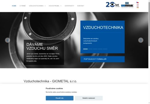 GIOMETAL s.r.o. nabízí práci na pozici Klempíř - výroba  vzduchotechnických komponentů v obci Brno