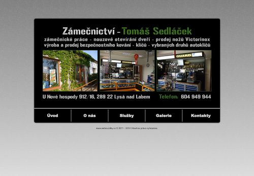 Zobrazit webové stránky Zámečnictví - Tomáš Sedláček