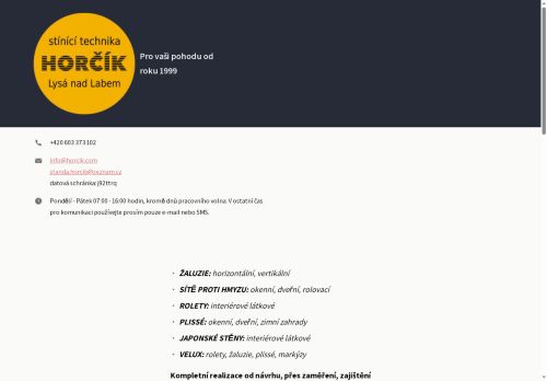 Zobrazit webové stránky Servis Horčík