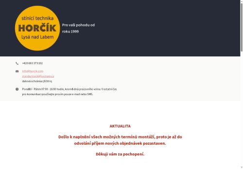 Zobrazit webové stránky Servis Horčík