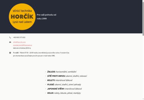Zobrazit webové stránky Servis Horčík