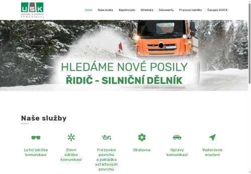 USK s.r.o. nabízí práci na pozici Řidič/ka silniční dělník/dělnice v obci Mochov