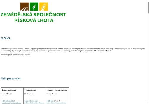 Zelenina Polabí a.s. nabízí práci na pozici PĚSTITELÉ ZEMĚDĚLSKÝCH PLODIN, PRACOVNÍCI V ROSTLINNÉ VÝROBĚ v obci Písková Lhota