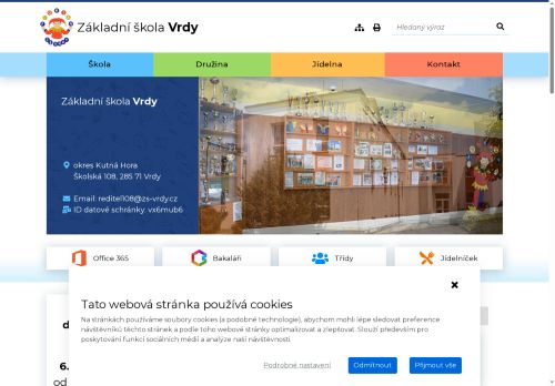 Webové stránky Základní škola Vrdy, okres Kutná Hora, Vrdy