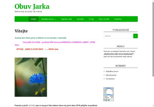 Zobrazit webové stránky Obuv Jarka