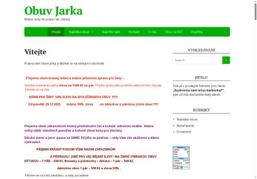 Zobrazit webové stránky Obuv Jarka