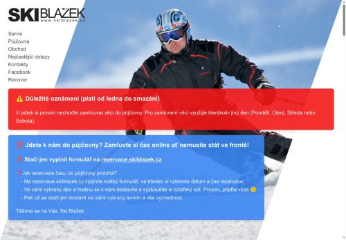 Zobrazit webové stránky Ski Blažek