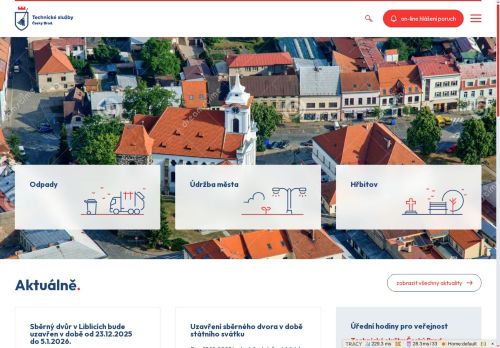 Webové stránky Technické služby Český Brod, Český Brod
