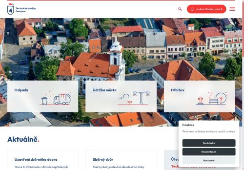 Webové stránky Technické služby Český Brod, Český Brod
