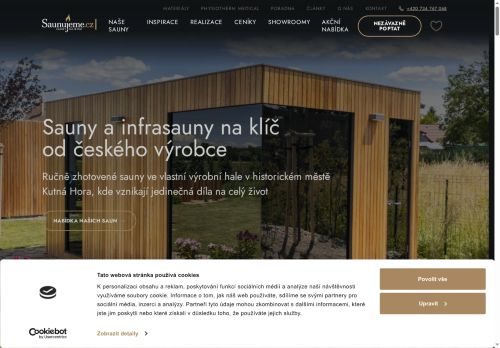 Webové stránky Saunujeme s.r.o., Kutná Hora