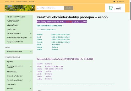 Zobrazit webové stránky Kreativní Obchůdek Hobby