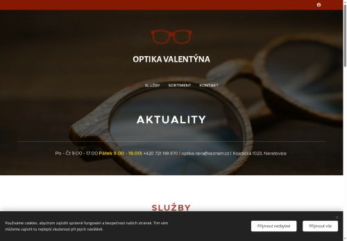 Zobrazit webové stránky Oční optika Valentýna