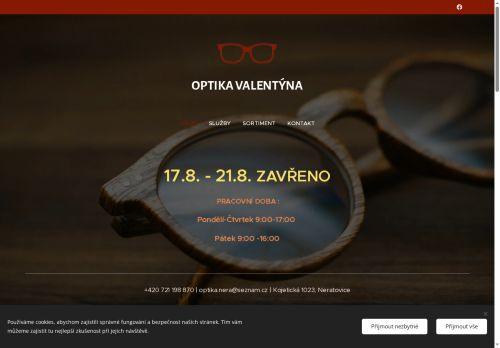 Zobrazit webové stránky Oční optika Valentýna
