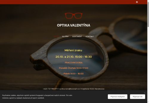 Zobrazit webové stránky Oční optika Valentýna