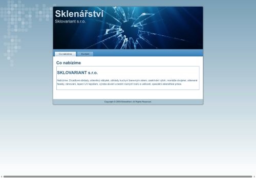 Zobrazit webové stránky Sklenářství Sklovariant s.r.o.
