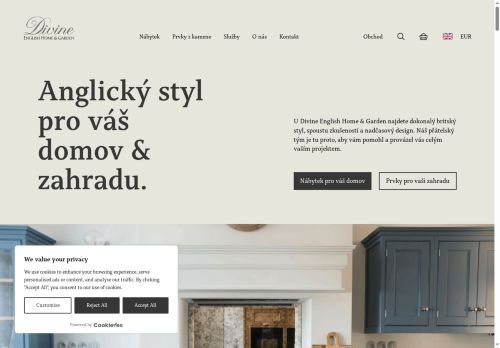 Webové stránky Divine Furniture & Design s. r. o., Horky nad Jizerou