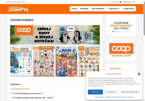 Zobrazit webové stránky COOP Jednota Rakovník - U soudu