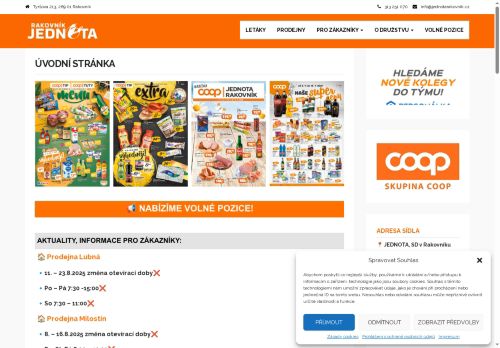 Zobrazit webové stránky COOP Jednota Rakovník - Nemocnice