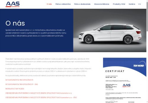 AAS Automotive s.r.o. nabízí práci na pozici Operátor výroby v obci Milovice