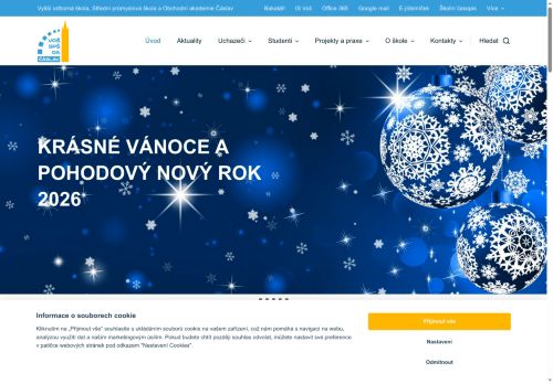 Webové stránky Vyšší odborná škola, Střední průmyslová škola a Obchodní akademie, Čáslav, Přemysla Otakara II. 938, Čáslav