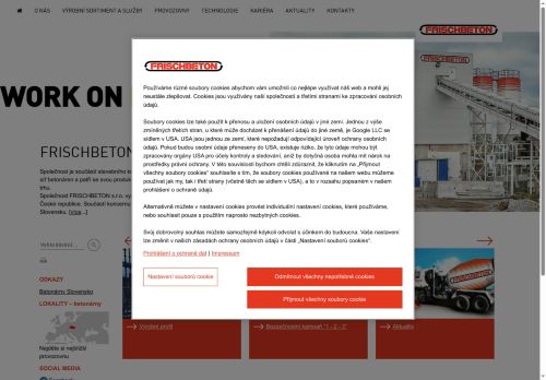 FRISCHBETON s.r.o. nabízí práci na pozici Strojník/Strojnice - obsluha betonárny v Kladně v obci Kladno