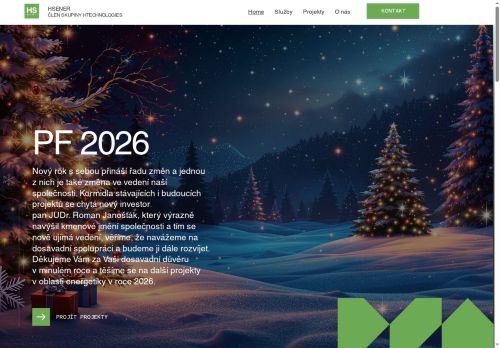 Webové stránky HSener s.r.o., Žďár nad Sázavou