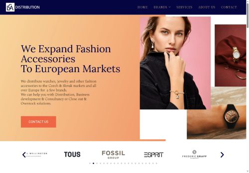 Webové stránky CLA Distribution, s.r.o., Příbram