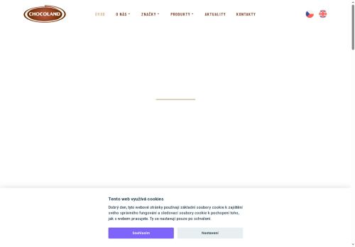 Webové stránky CHOCOLAND a.s., Kolín