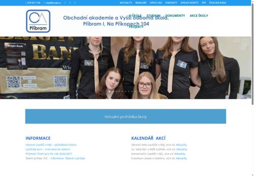 Zobrazit webové stránky Obchodní akademie a Vyšší odborná škola Příbram I