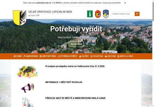 Město Velké Opatovice nabízí práci na pozici Strážník/ce Městské policie v obci Velké Opatovice